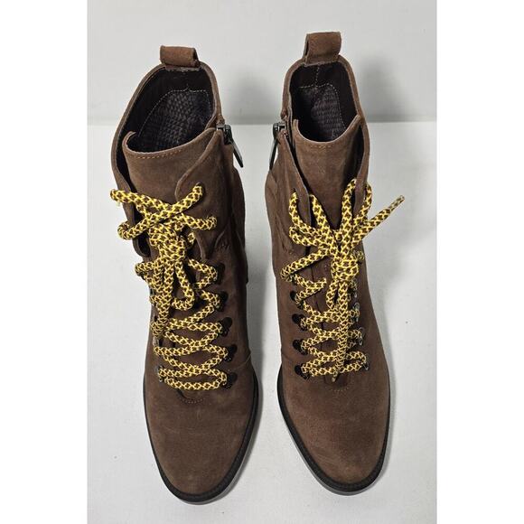 Aquatalia Ihana Brown Suede Water Resistant Lace-Up Zip Boot Women’s Size US 10 - Picture 4 of 10